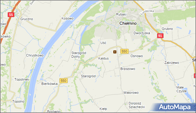 mapa Kałdus, Kałdus na mapie Targeo