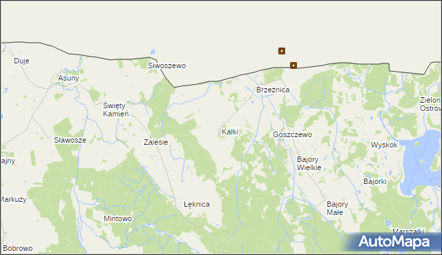 mapa Kałki gmina Srokowo, Kałki gmina Srokowo na mapie Targeo