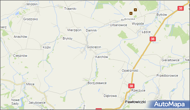 mapa Karchów, Karchów na mapie Targeo