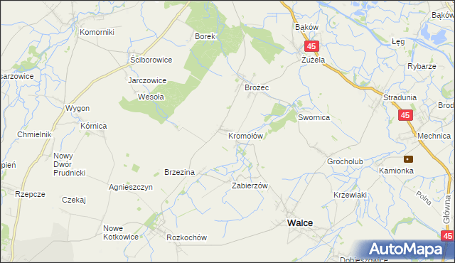 mapa Kromołów, Kromołów na mapie Targeo