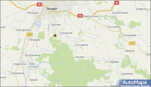 mapa Kuropatnik, Kuropatnik na mapie Targeo