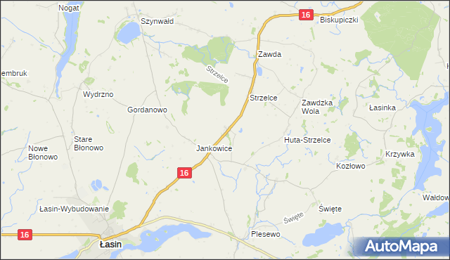 mapa Nowe Jankowice gmina Łasin, Nowe Jankowice gmina Łasin na mapie Targeo
