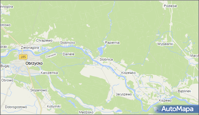 mapa Stobnica gmina Oborniki, Stobnica gmina Oborniki na mapie Targeo