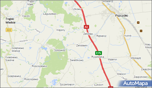 mapa Żelisławki, Żelisławki na mapie Targeo