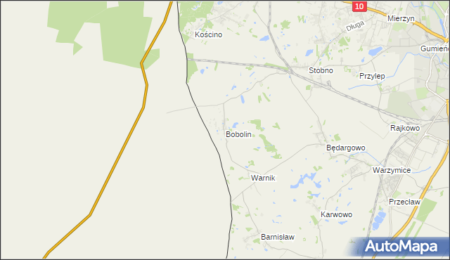 mapa Bobolin gmina Kołbaskowo, Bobolin gmina Kołbaskowo na mapie Targeo