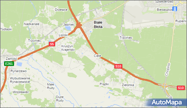 mapa Ciele, Ciele na mapie Targeo