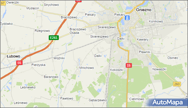 mapa Dalki, Dalki na mapie Targeo