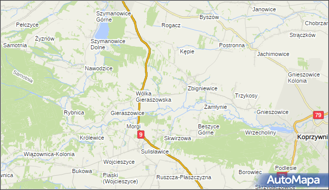 mapa Dmosice, Dmosice na mapie Targeo