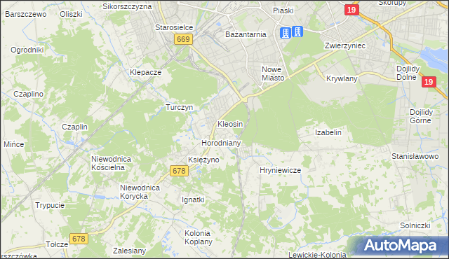 mapa Ignatki-Osiedle, Ignatki-Osiedle na mapie Targeo