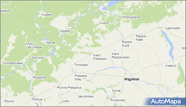 mapa Kierz Półwieski, Kierz Półwieski na mapie Targeo
