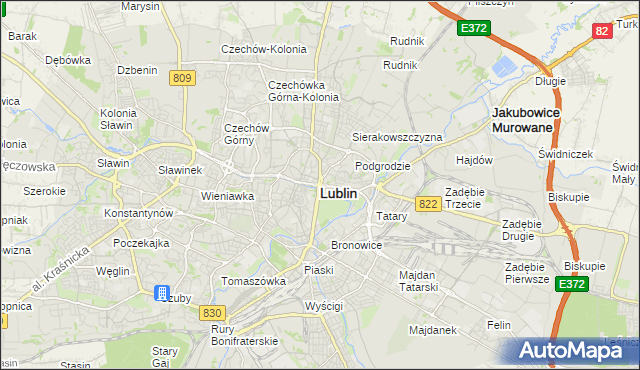 mapa Lublina, Lublin na mapie Targeo
