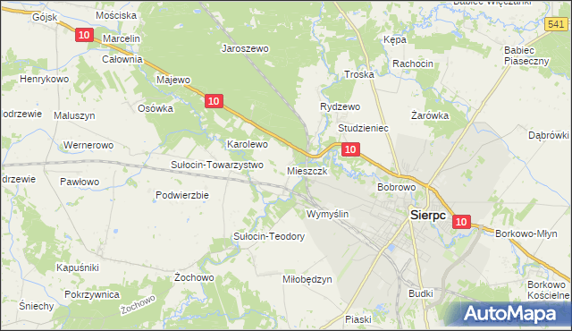 mapa Mieszczk, Mieszczk na mapie Targeo