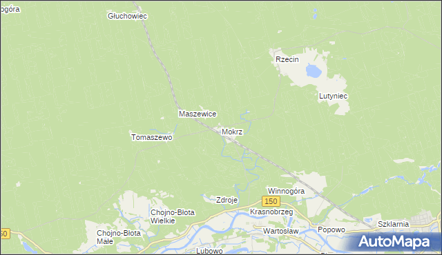 mapa Mokrz, Mokrz na mapie Targeo