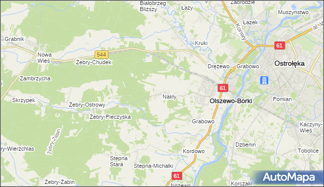 mapa Nakły, Nakły na mapie Targeo