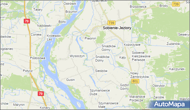 mapa Śniadków Dolny, Śniadków Dolny na mapie Targeo