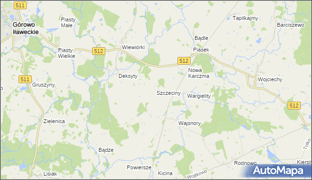 mapa Szczeciny, Szczeciny na mapie Targeo