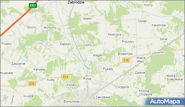 mapa Wagan, Wagan na mapie Targeo