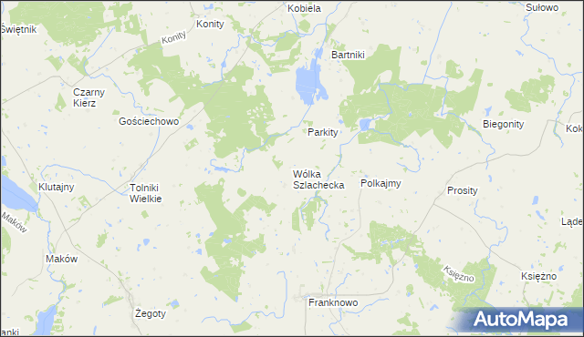 mapa Wólka Szlachecka, Wólka Szlachecka na mapie Targeo