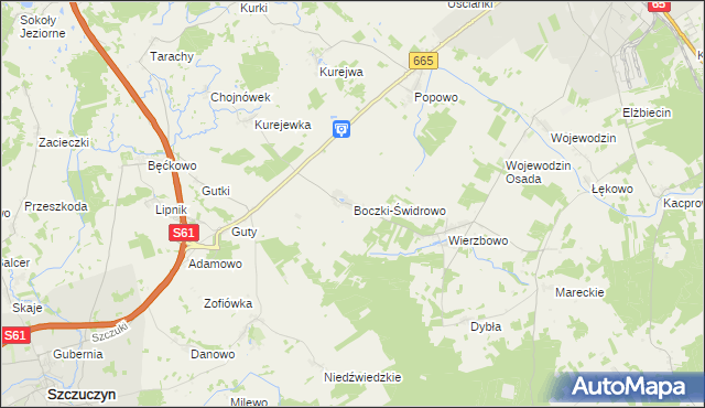 mapa Boczki-Świdrowo, Boczki-Świdrowo na mapie Targeo