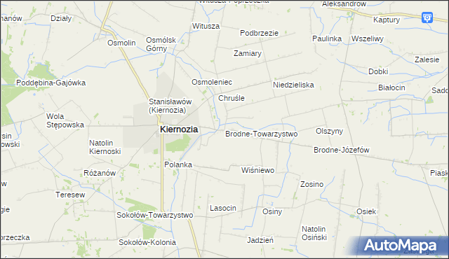 mapa Brodne-Towarzystwo, Brodne-Towarzystwo na mapie Targeo