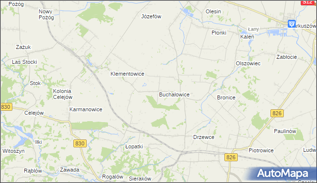 mapa Buchałowice, Buchałowice na mapie Targeo