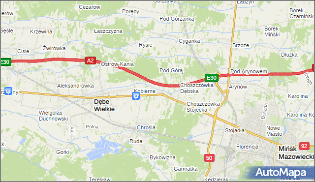 mapa Choszczówka Rudzka, Choszczówka Rudzka na mapie Targeo