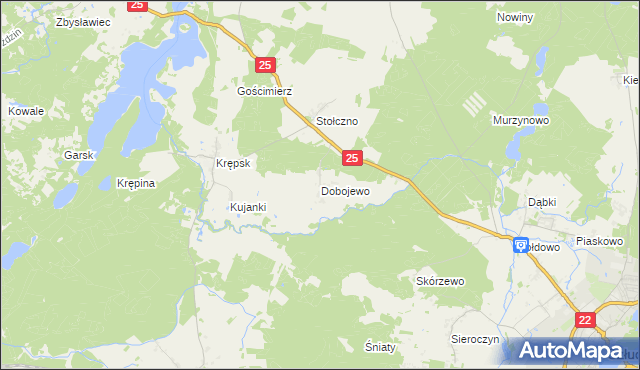 mapa Dobojewo, Dobojewo na mapie Targeo