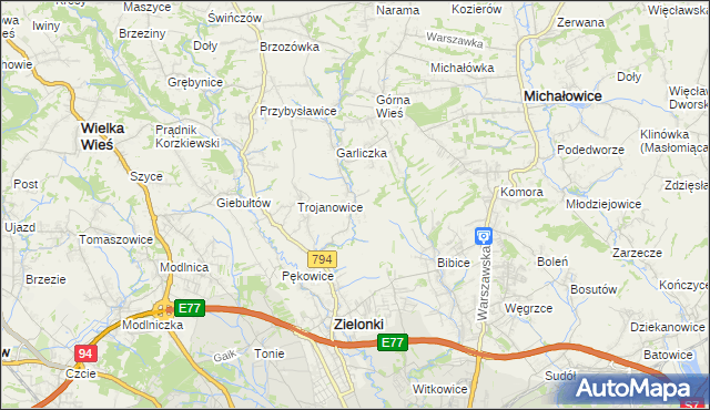 mapa Garlica Murowana, Garlica Murowana na mapie Targeo