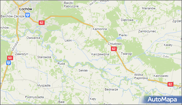 mapa Karczewizna, Karczewizna na mapie Targeo