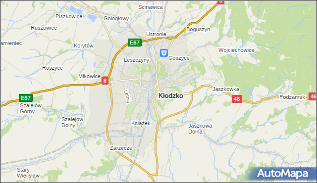 mapa Kłodzka, Kłodzko na mapie Targeo