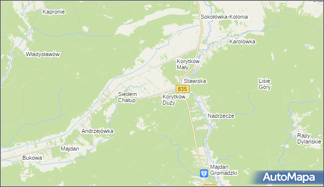 mapa Korytków Duży, Korytków Duży na mapie Targeo