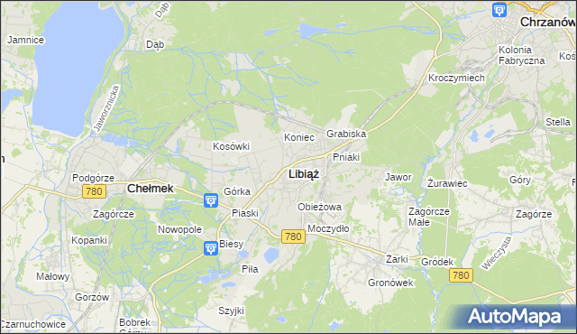 mapa Libiąż, Libiąż na mapie Targeo