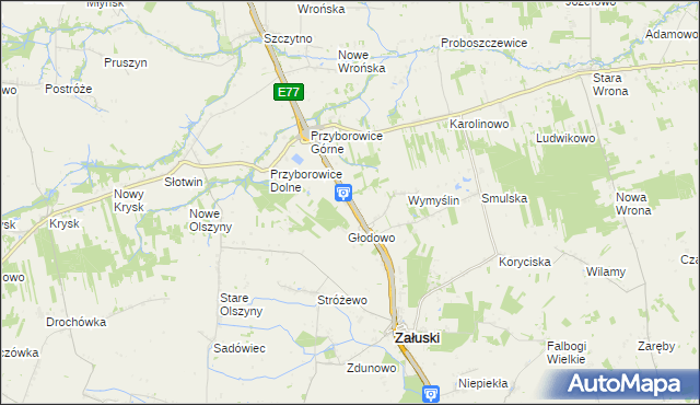 mapa Michałówek gmina Załuski, Michałówek gmina Załuski na mapie Targeo