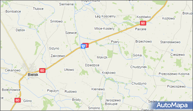 mapa Mokrzk, Mokrzk na mapie Targeo