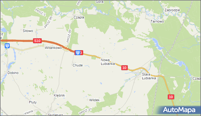 mapa Nowa Łubianka, Nowa Łubianka na mapie Targeo