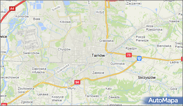 mapa Tarnów, Tarnów na mapie Targeo