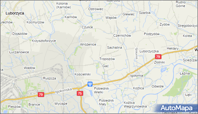 mapa Tropiszów, Tropiszów na mapie Targeo