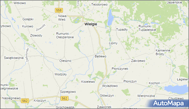 mapa Bętlewo, Bętlewo na mapie Targeo