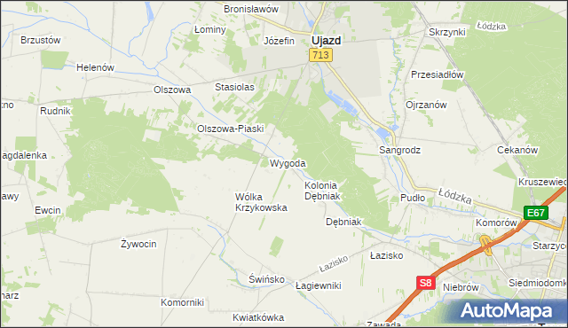 mapa Bielina, Bielina na mapie Targeo