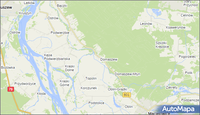 mapa Domaszew, Domaszew na mapie Targeo