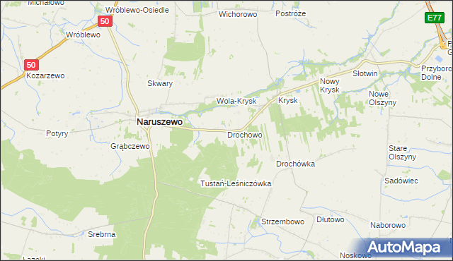mapa Drochowo, Drochowo na mapie Targeo