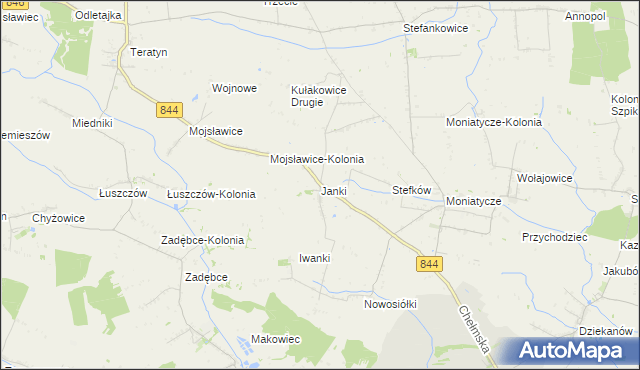 mapa Janki gmina Hrubieszów, Janki gmina Hrubieszów na mapie Targeo