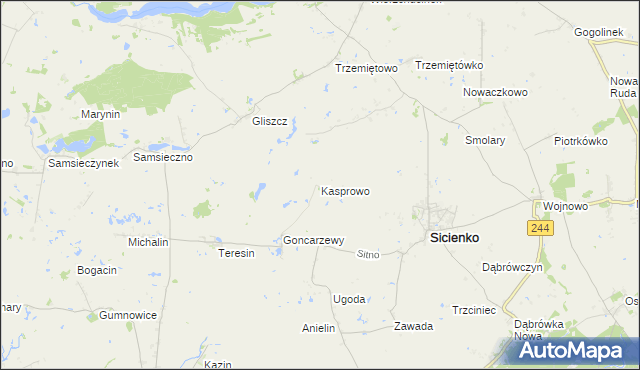 mapa Kasprowo, Kasprowo na mapie Targeo