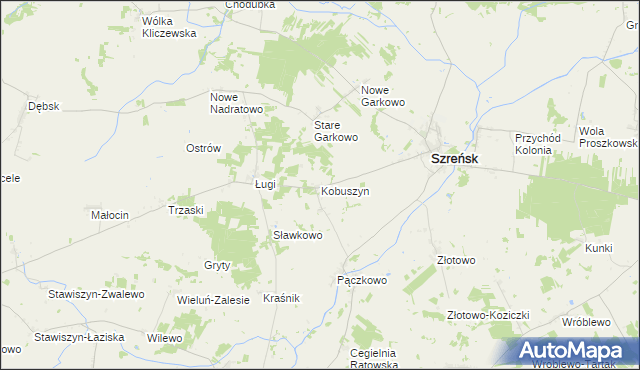 mapa Kobuszyn, Kobuszyn na mapie Targeo
