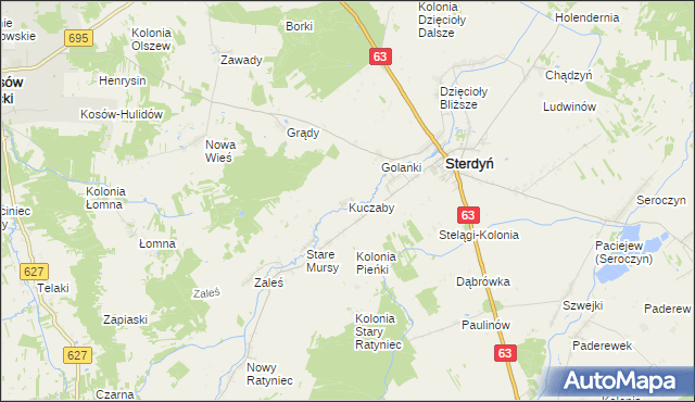 mapa Kuczaby, Kuczaby na mapie Targeo