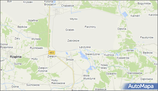 mapa Łęczyska, Łęczyska na mapie Targeo