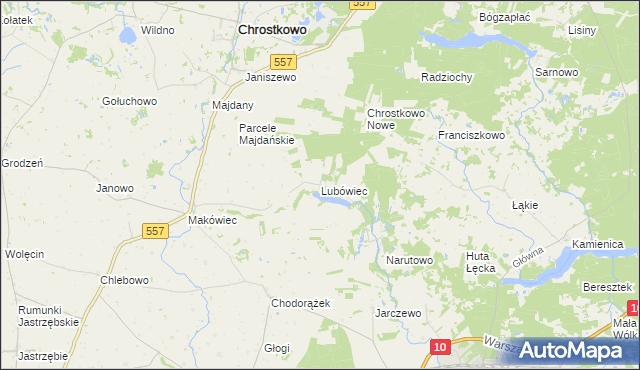 mapa Lubówiec, Lubówiec na mapie Targeo