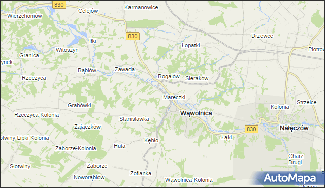 mapa Mareczki, Mareczki na mapie Targeo