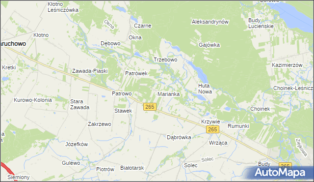 mapa Marianka gmina Gostynin, Marianka gmina Gostynin na mapie Targeo