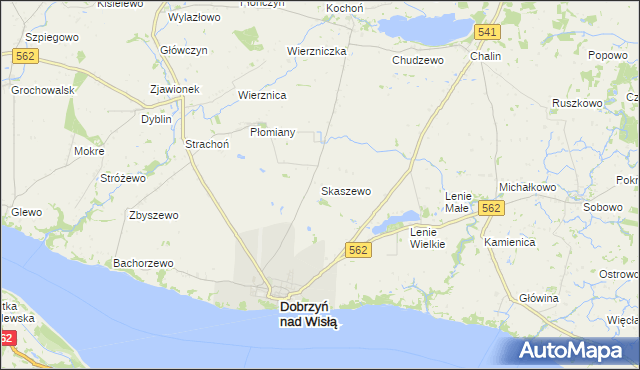 mapa Skaszewo, Skaszewo na mapie Targeo